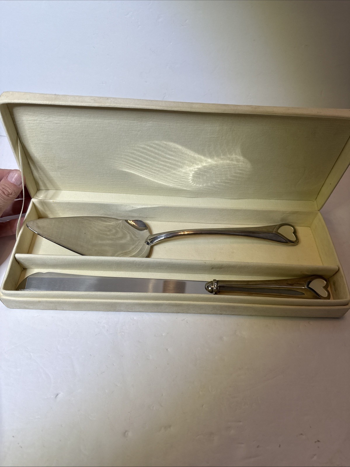 Lenox Silverplate 2-Piece Cake Knife/Server Set "Wedding Promises" Bride  Box
