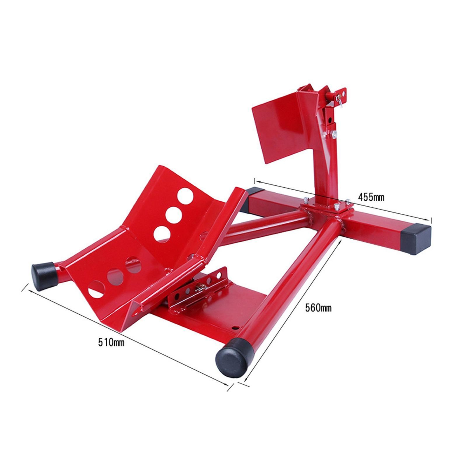 Motorcycle Front Tire Chock Adjustable Accessory Premium Sturdy Stable Steel