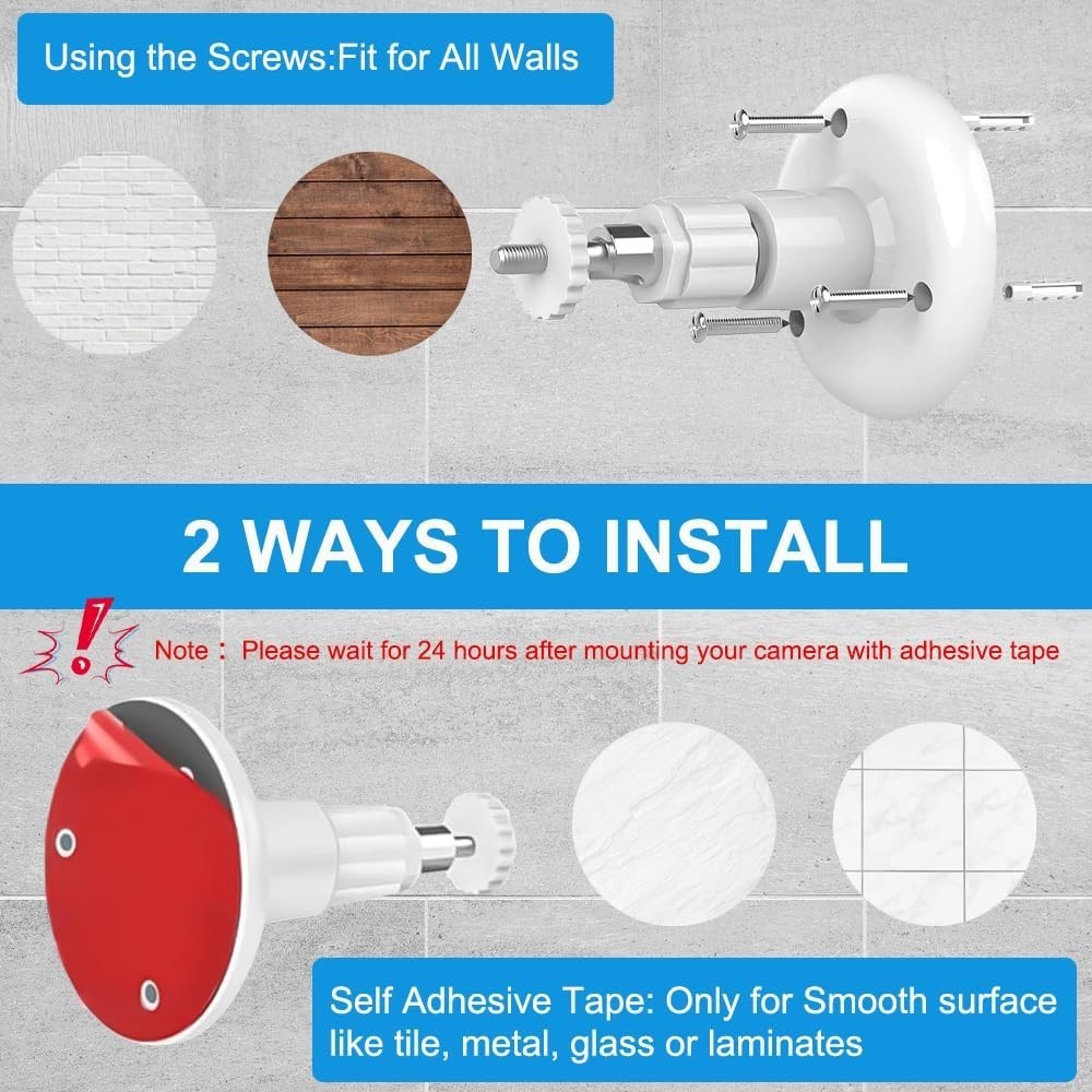 Universal Security Camera Mount Holder with 360° Rotation - Easy Installation