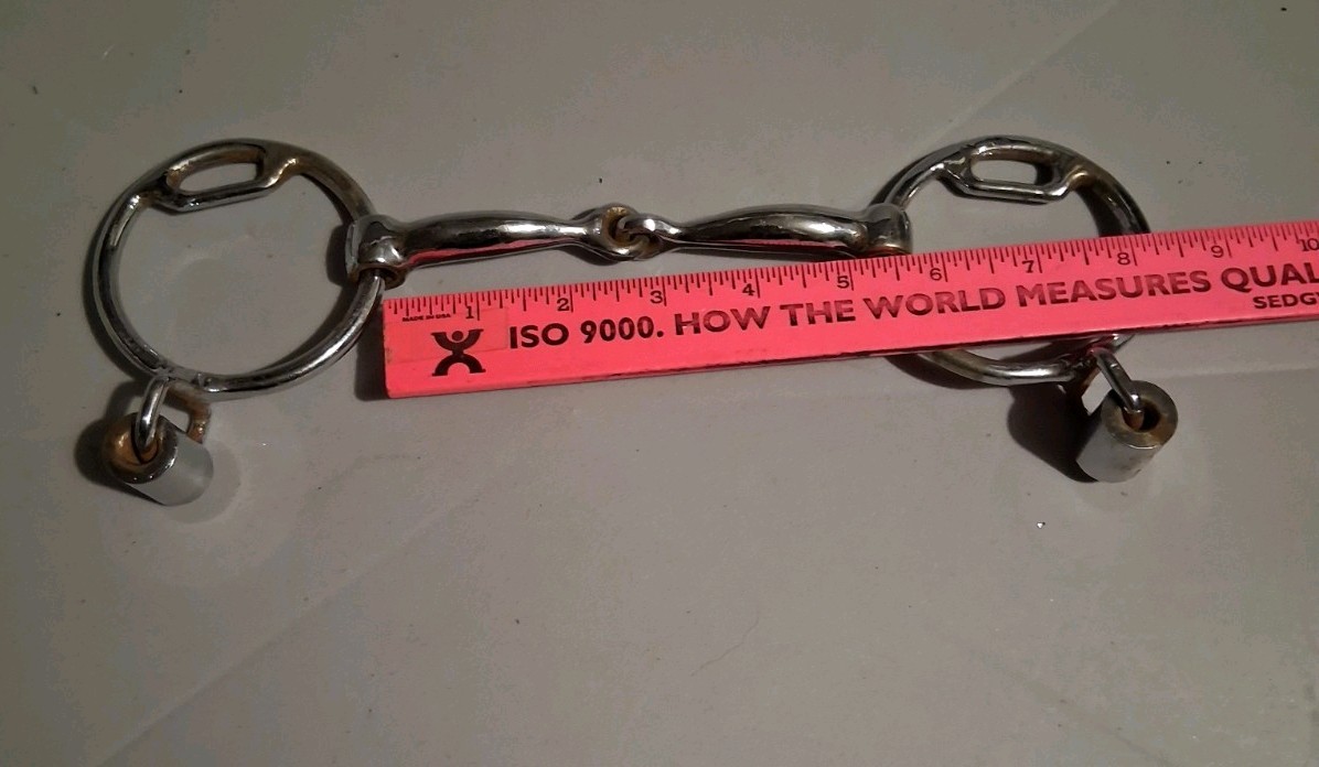 English, O-Ring, Adjustable, Rollers, Snaffle Horse Bit, 5"