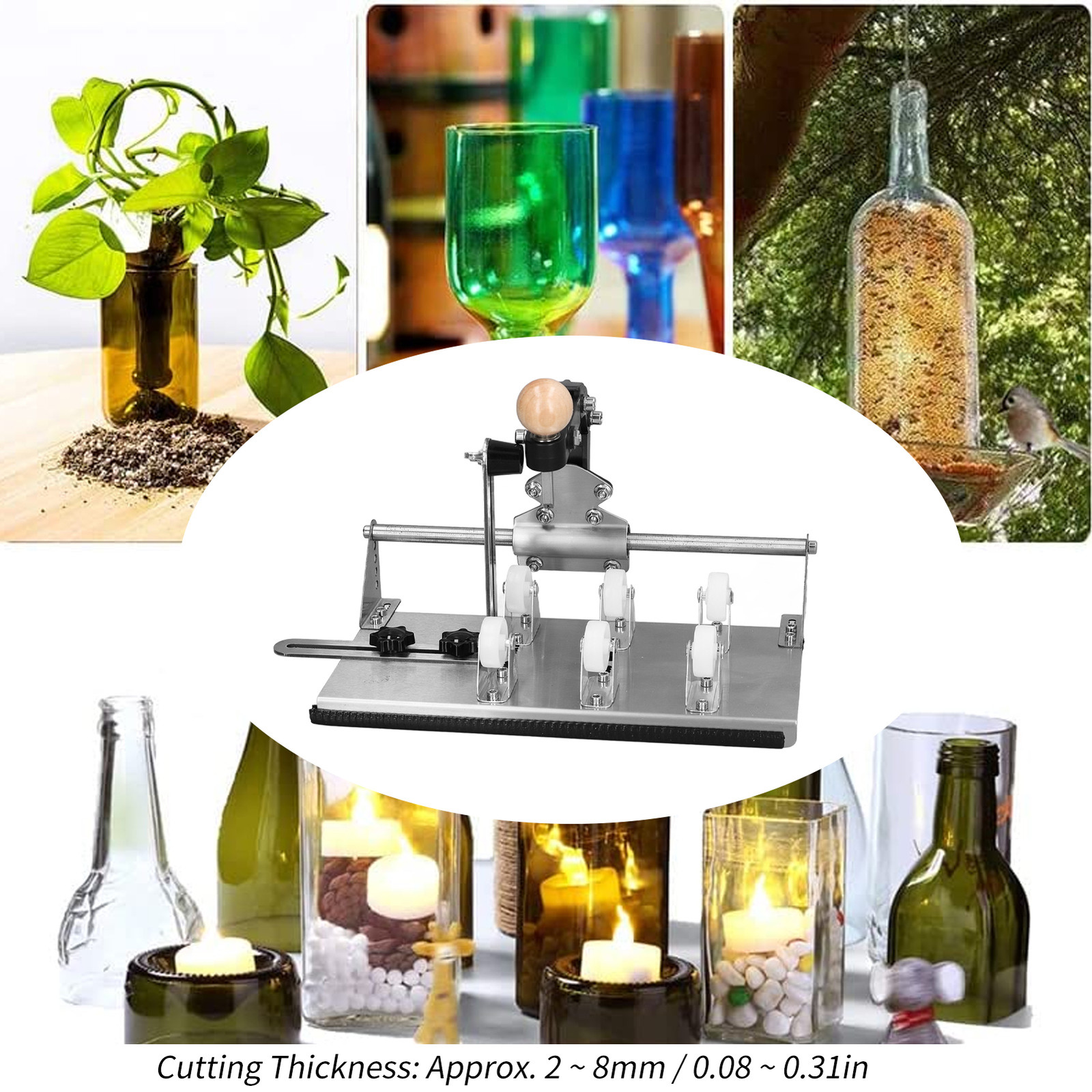 Glass Bottle Cutter Upgraded Wine Cutting Tool Machine For Bottle Cutting Part