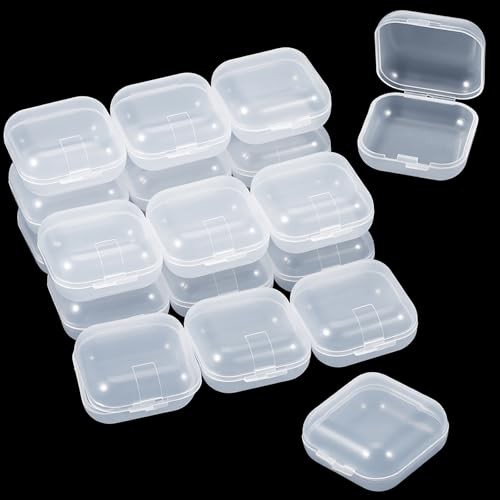 20 Pcs Small Plastic Box Tiny Jewelry Box Mini Jewelry Storage Containers,