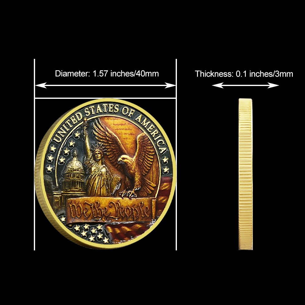 USA 250 Years of Freedom Commemorative Coin We The People Liberty Bell Eagle