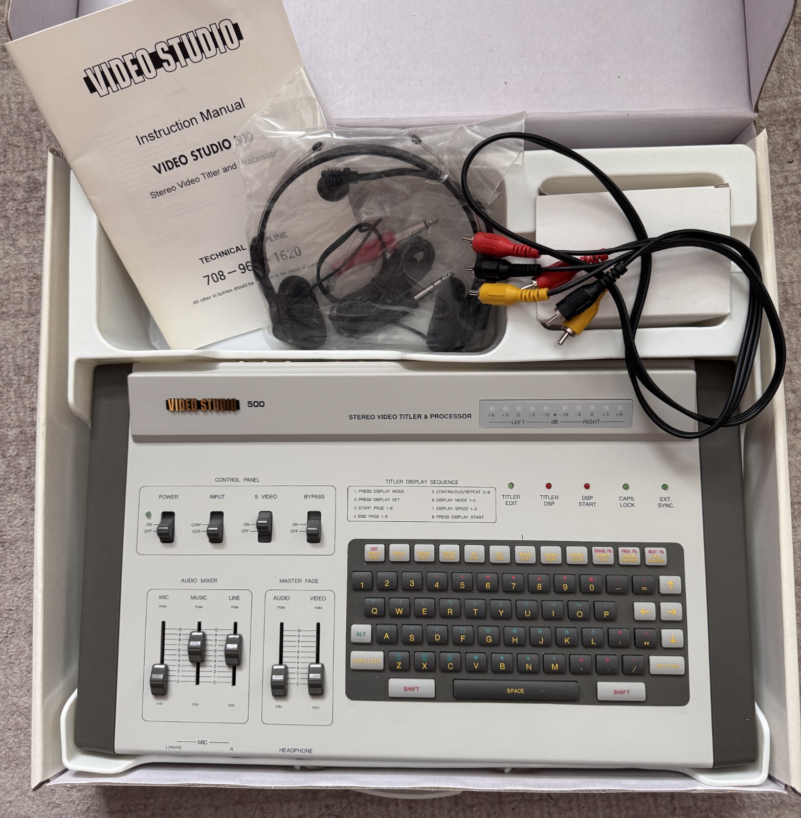 SIMA Video Studio 500 Stereo Video Titler & Processor Audio Mixer (#395680)