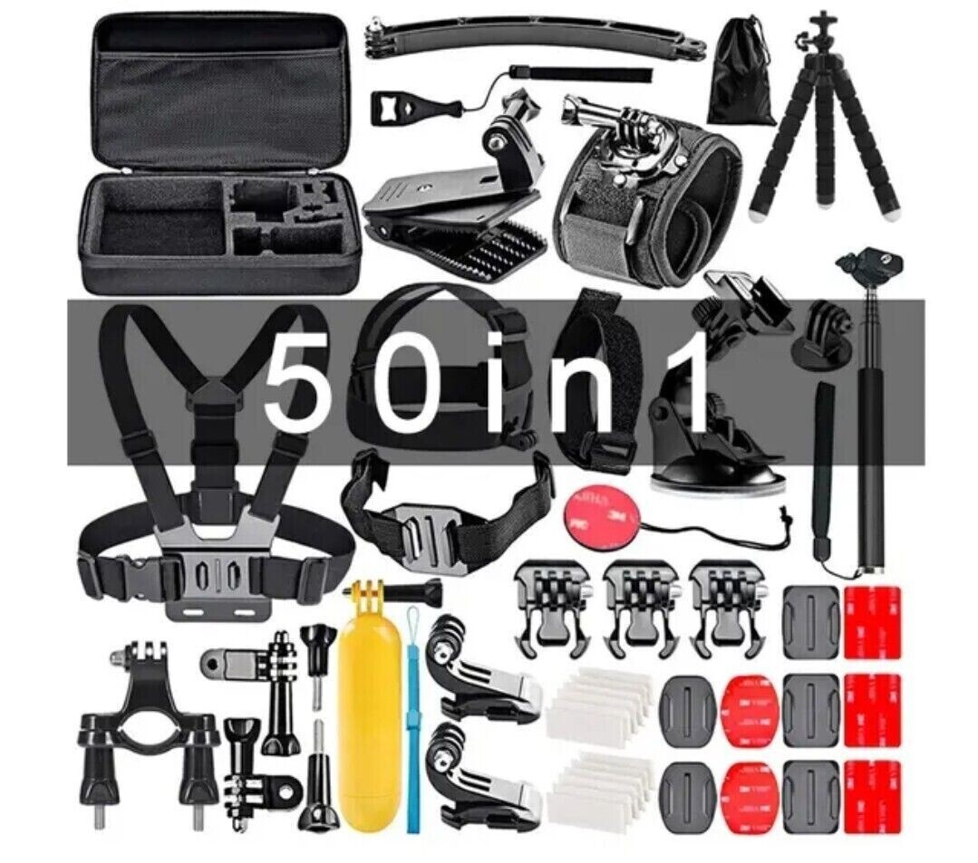 50 pcs +Waterproof Case for Gopro Hero 13 12 11 10 9 Action Camera Accessories