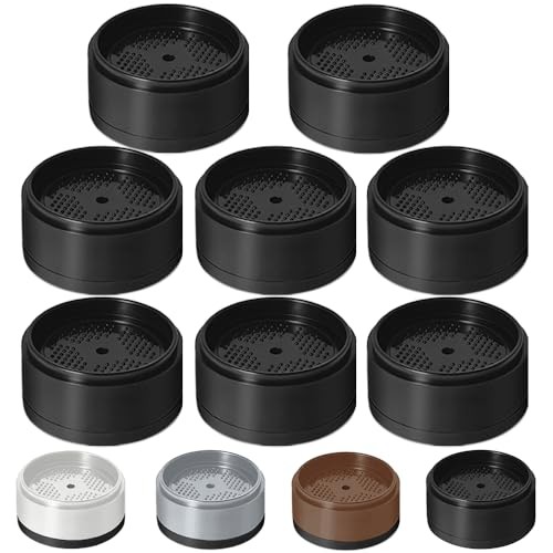 Bed Risers 1 inch, 2 inch, 3 inch, 4 inch Heavy Duty, 1 Inch Black 8 Pack