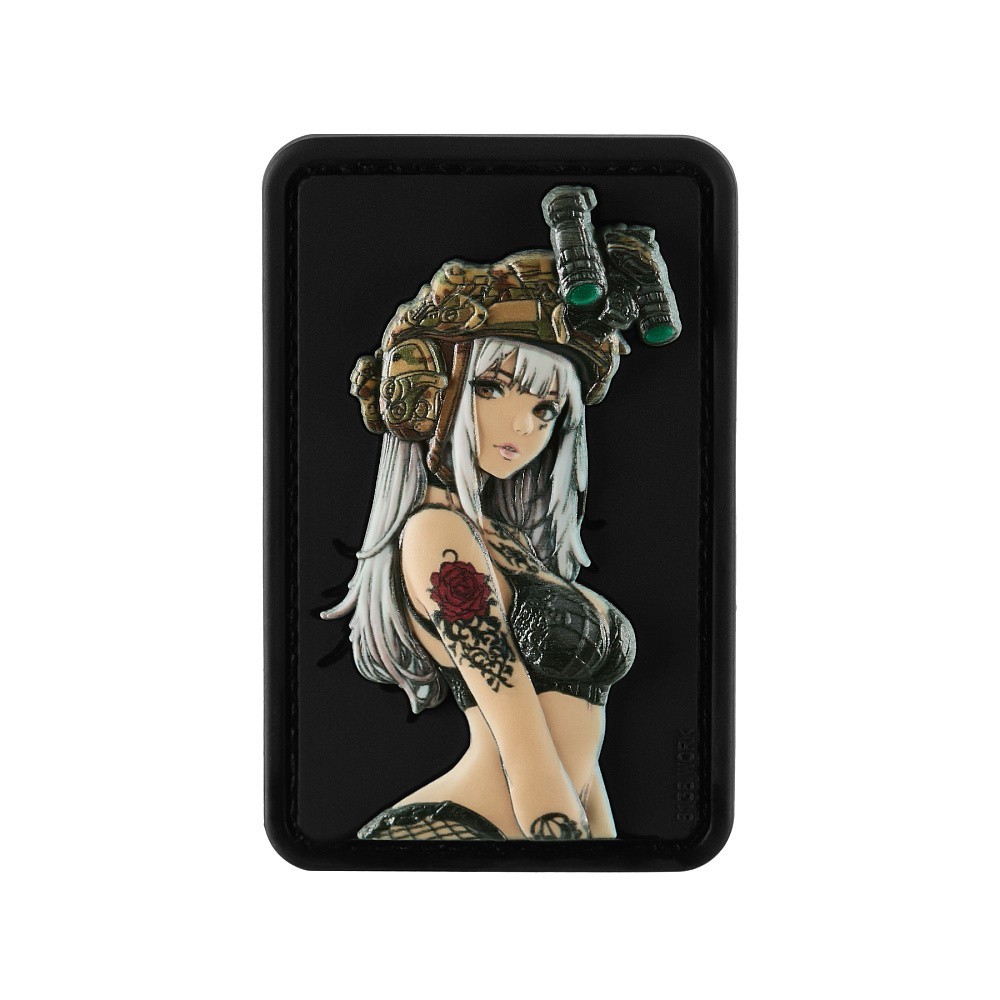 TACTICAL GIRL ROSE Ukrainian Morale Patch PVC 3D war military #14