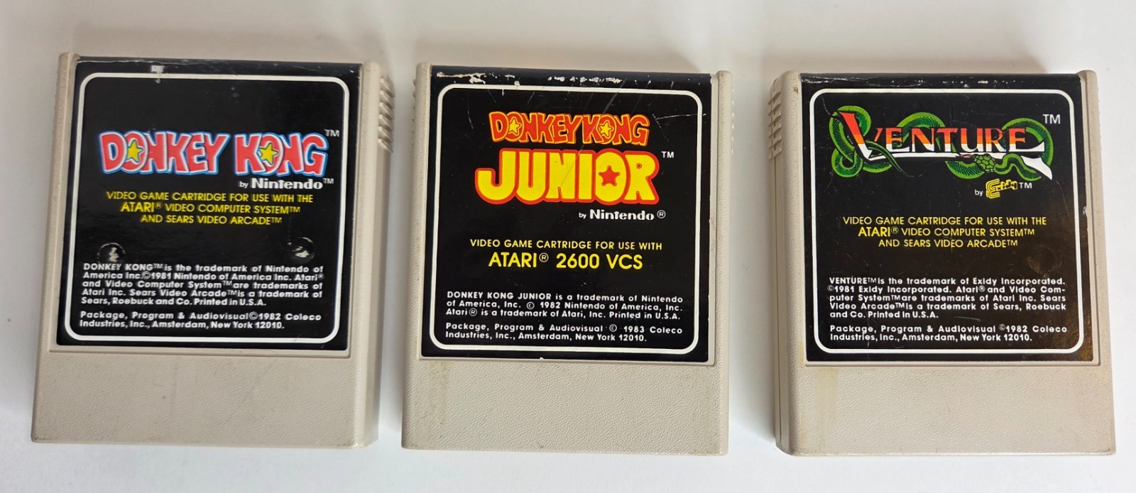Atari 2600 collection of three Coleco games Great titles Vintage