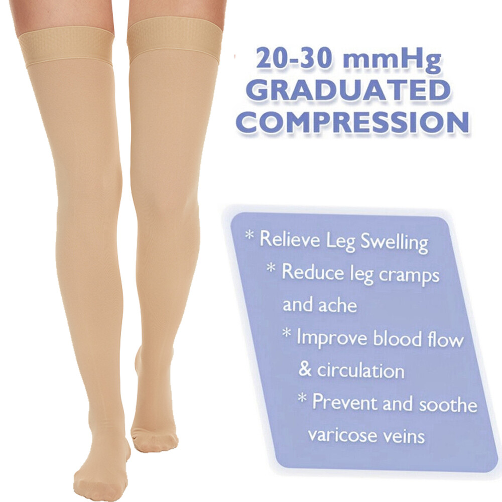 Thigh High Compression Socks 20-30 mmHg Support Stockings Surgical Varicose Pain