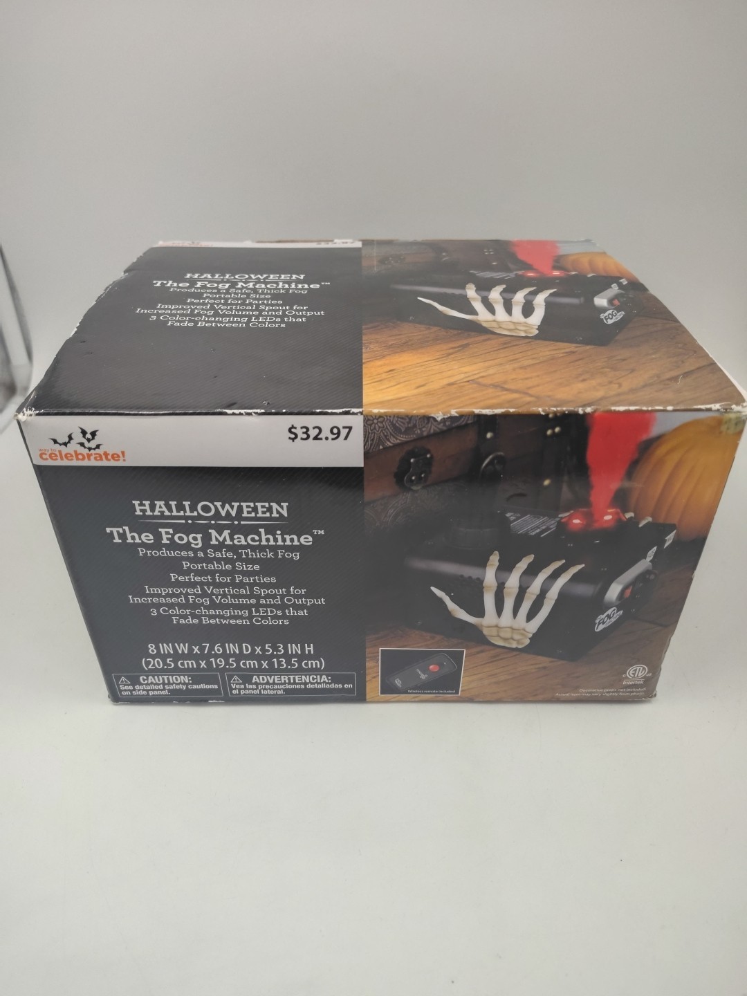 🎃 Halloween Fog Machine Skeleton Hand LED Color Changing Portable Party New!