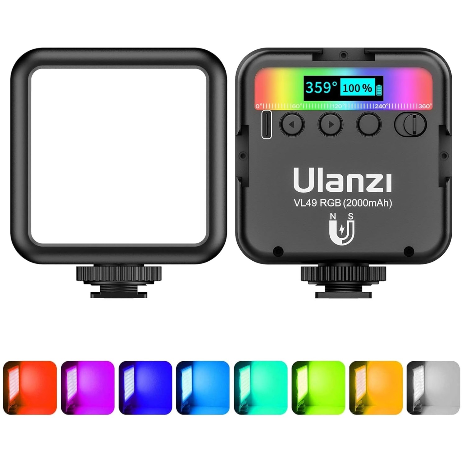 Portable RGB LED Video Light 360° Full Color