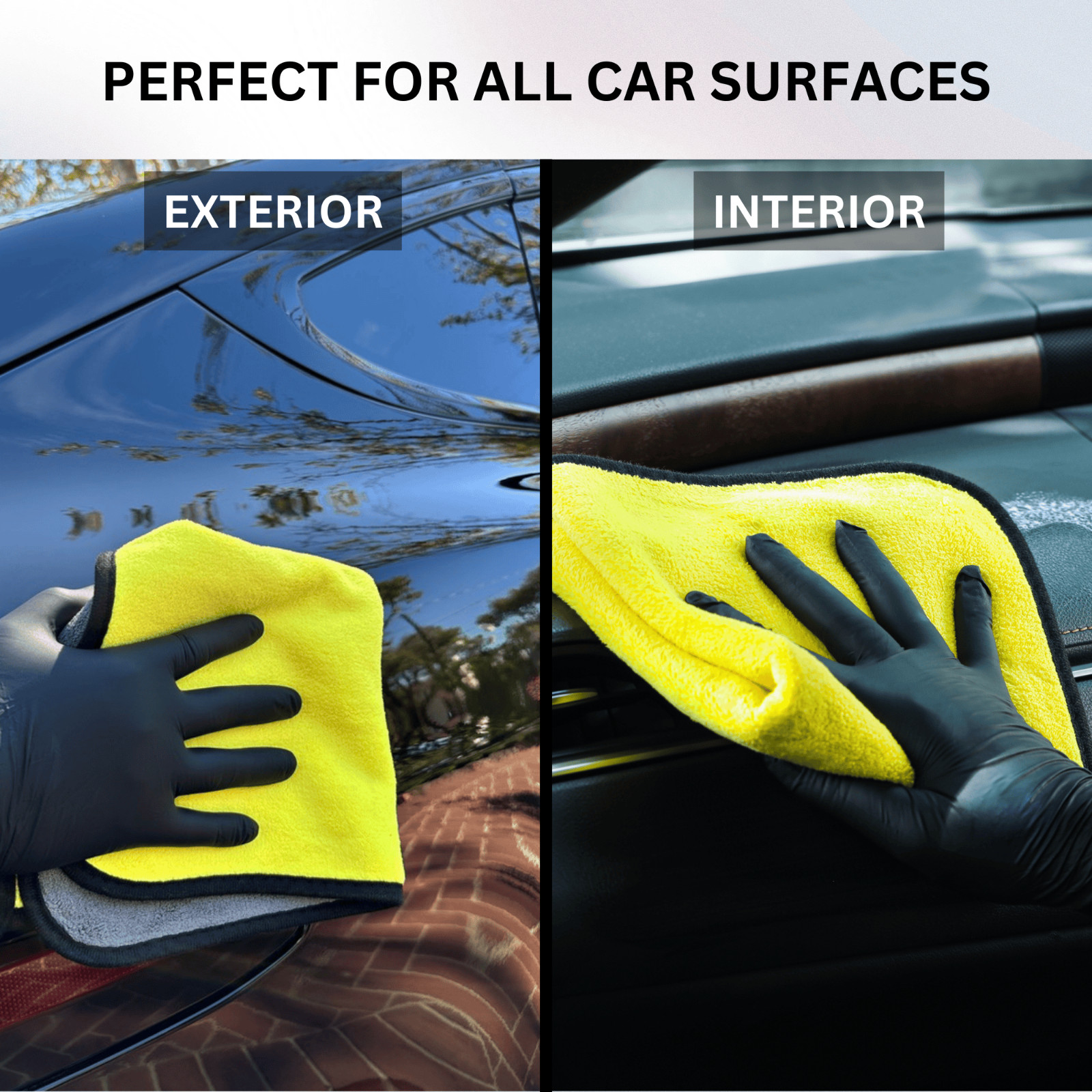 Car Detailing Microfiber 600 GSM - 3 Pack
