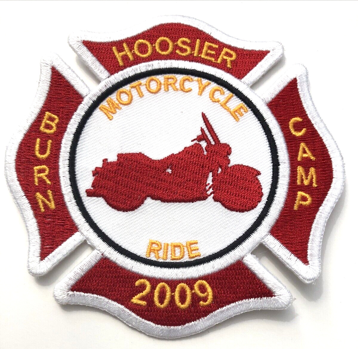 Hoosier Burn Camp Motorcycle Ride 2009 Patch-Hoosier Indiana