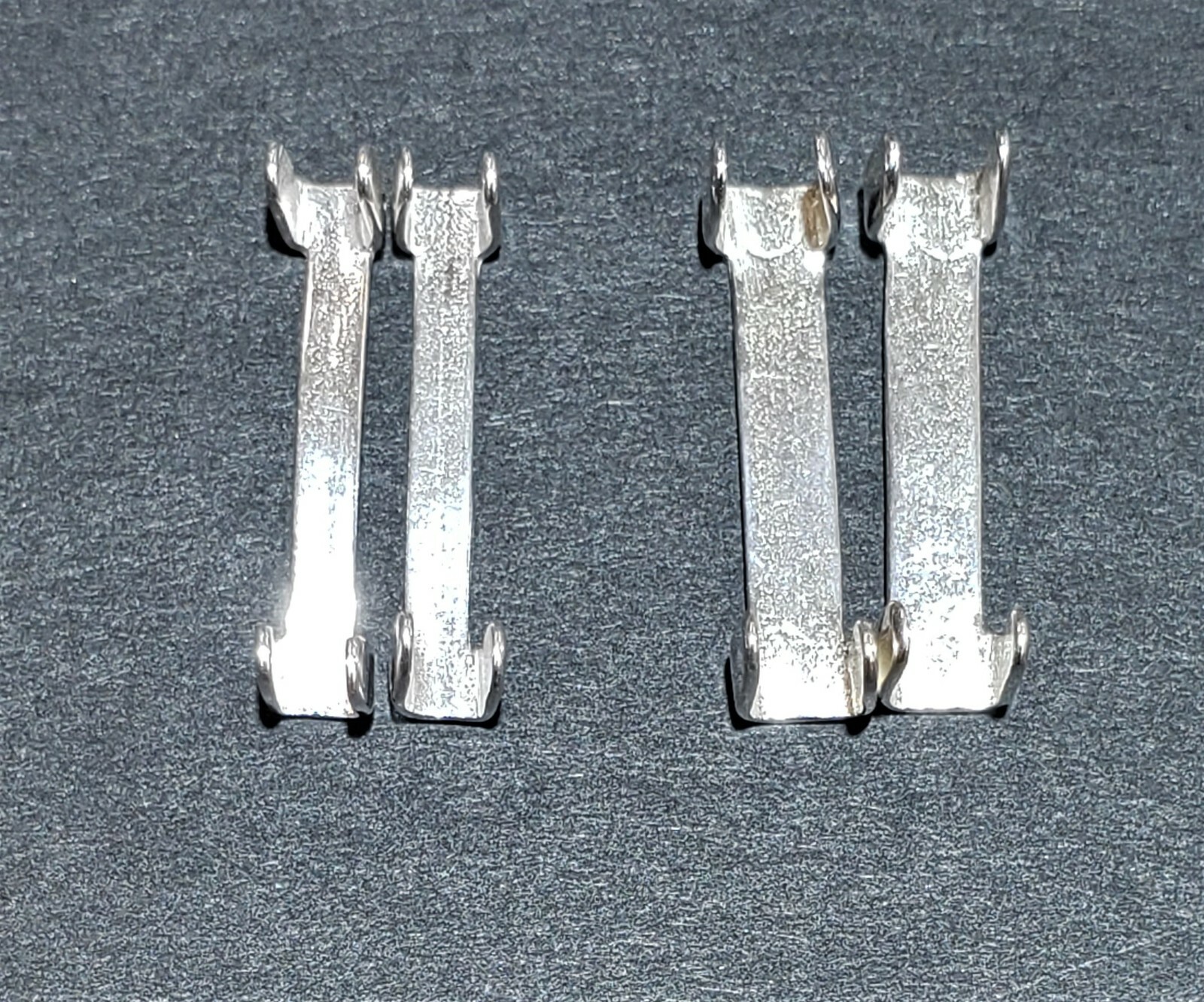 Set 4 pcs Solid Silver Ring Guard Adjuster 2x2 and 2x3 mm band Fit down 1/2 size