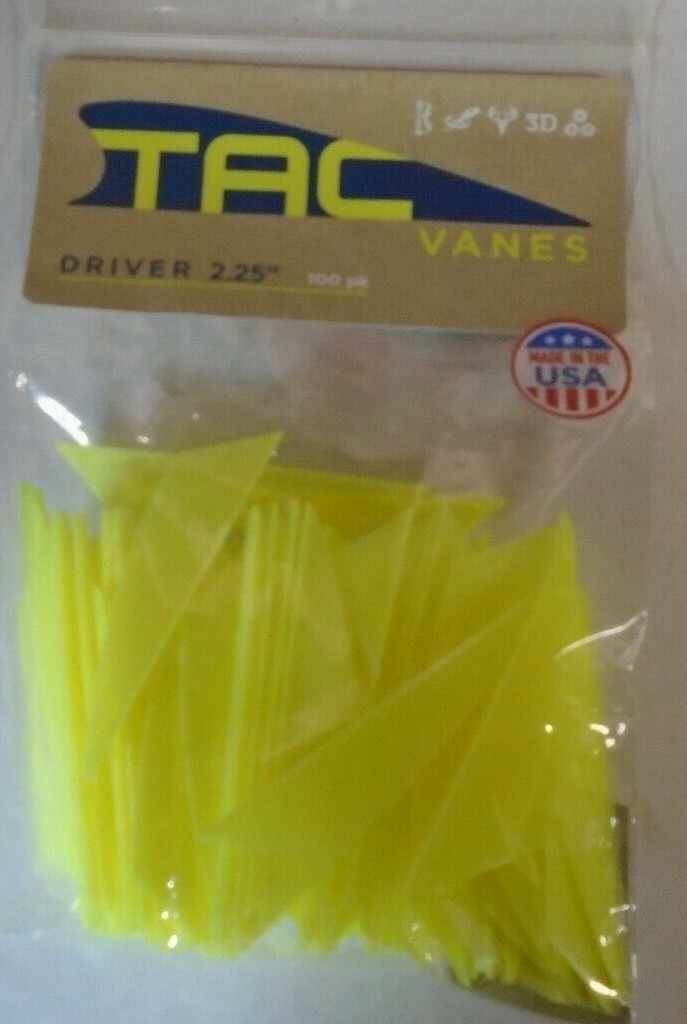 @NEW@ 36- TAC Vanes Driver 225! Yellow 2.25" MADE IN THE USA