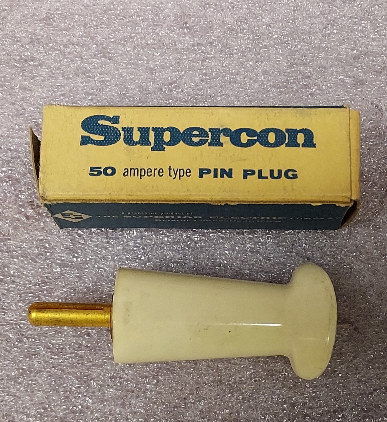 '1 PIECE' - PN# PP50GWT - SUPERCON/SUPERIOR ELECTRIC COMPANY - PIN PLUG - 50AMP