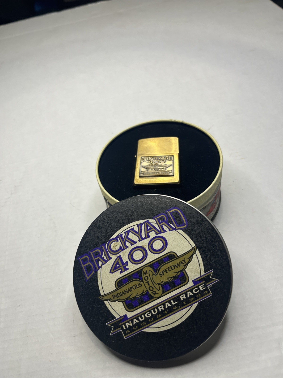 MINT 1994 NASCAR BRICKYARD 400 INAUGURAL RACE ZIPPO COMMEMORATIVE BRASS LIGHTER