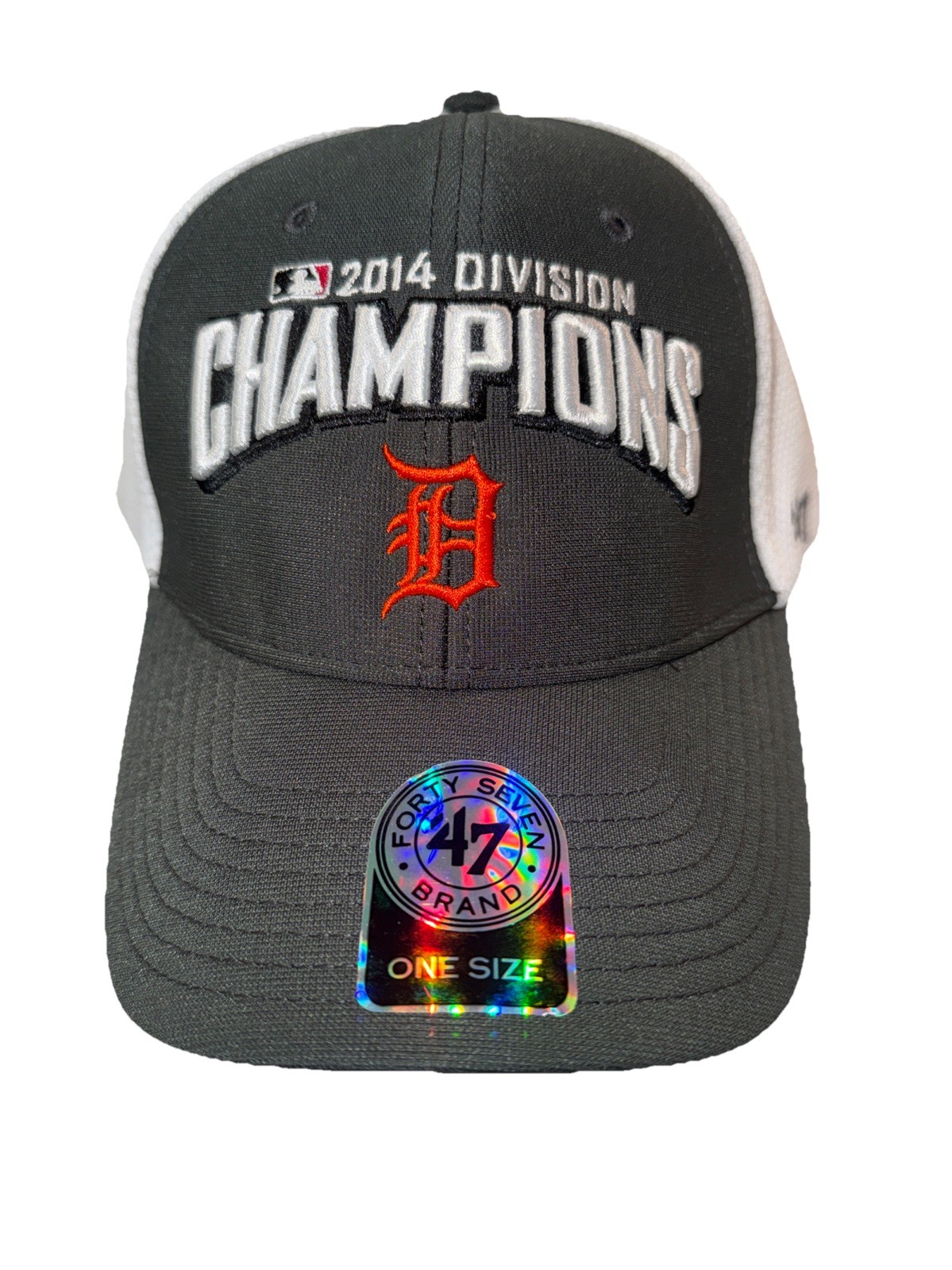 Detroit 2014 DIV Champions Orange D Script Black White Hat Cap World Series NWOT