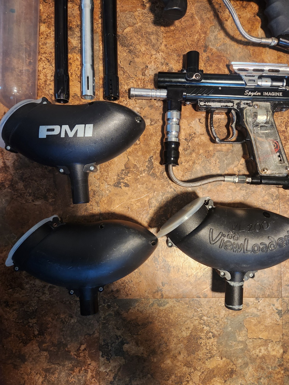 Spyder Imagine And Tippman 98 Custom + Extra For Parts Untested