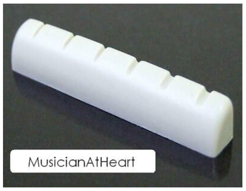 MusicianAtHeart 42mm Slotted BONE NUT for SCHECTER Acoustic and Electric Guitars