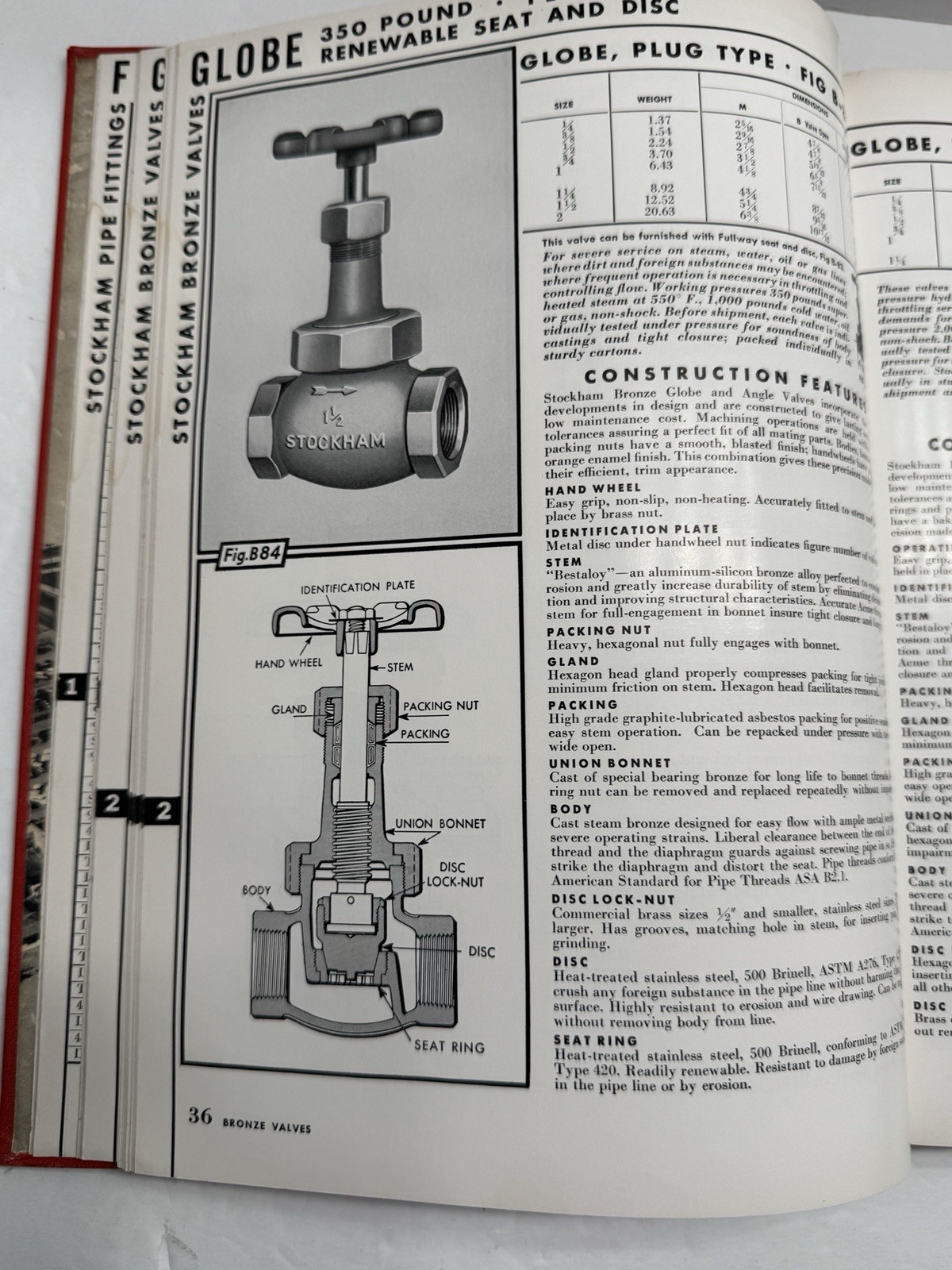 STOCKHAM VALVES AND FITTINGS Wedgeplug Valves Catalog 57 Birmingham Alabama 1959