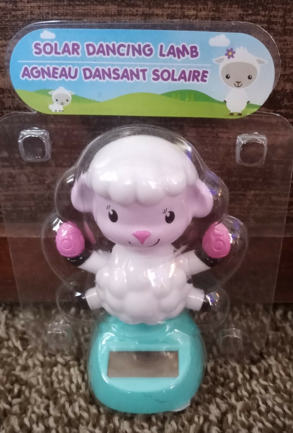 NEW...Baby Lamb Solar Powered Dancing Bobble Head Easter