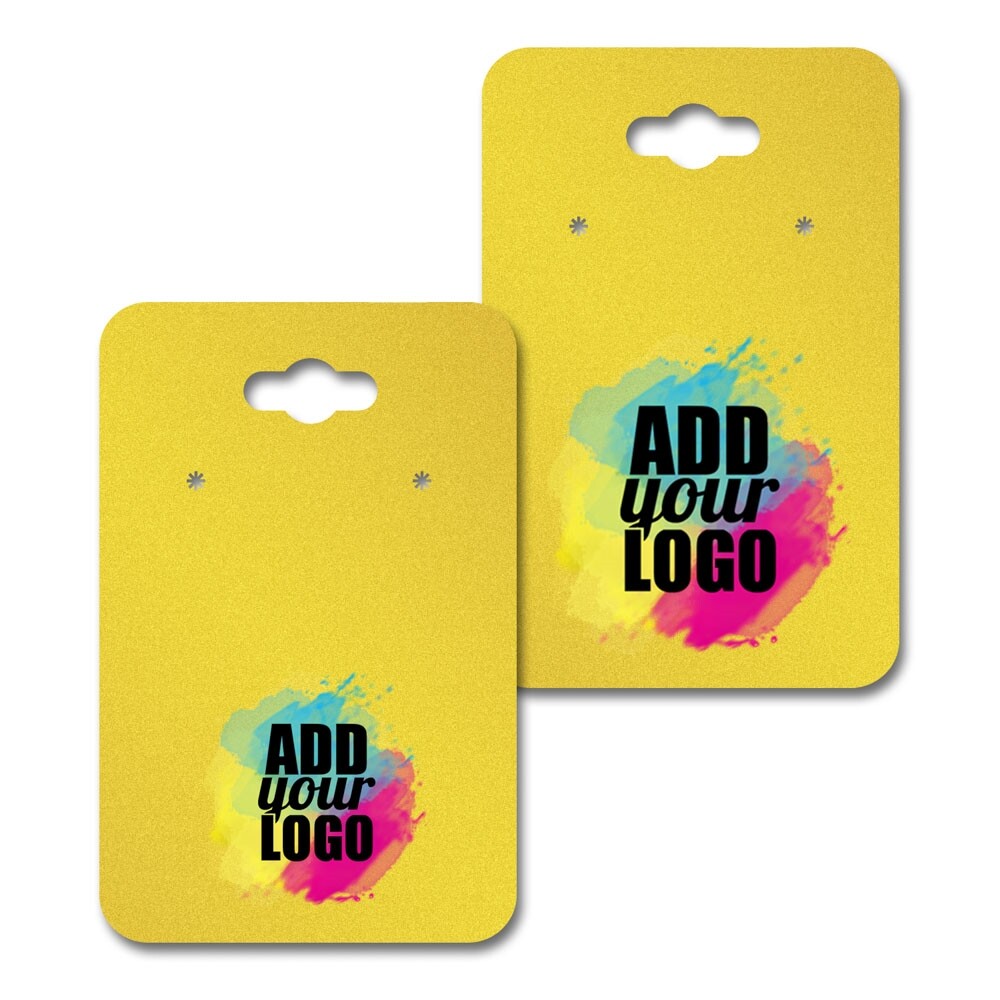 100 Custom Printed Jewelry Earring Card Hanging Keyhole Cards
