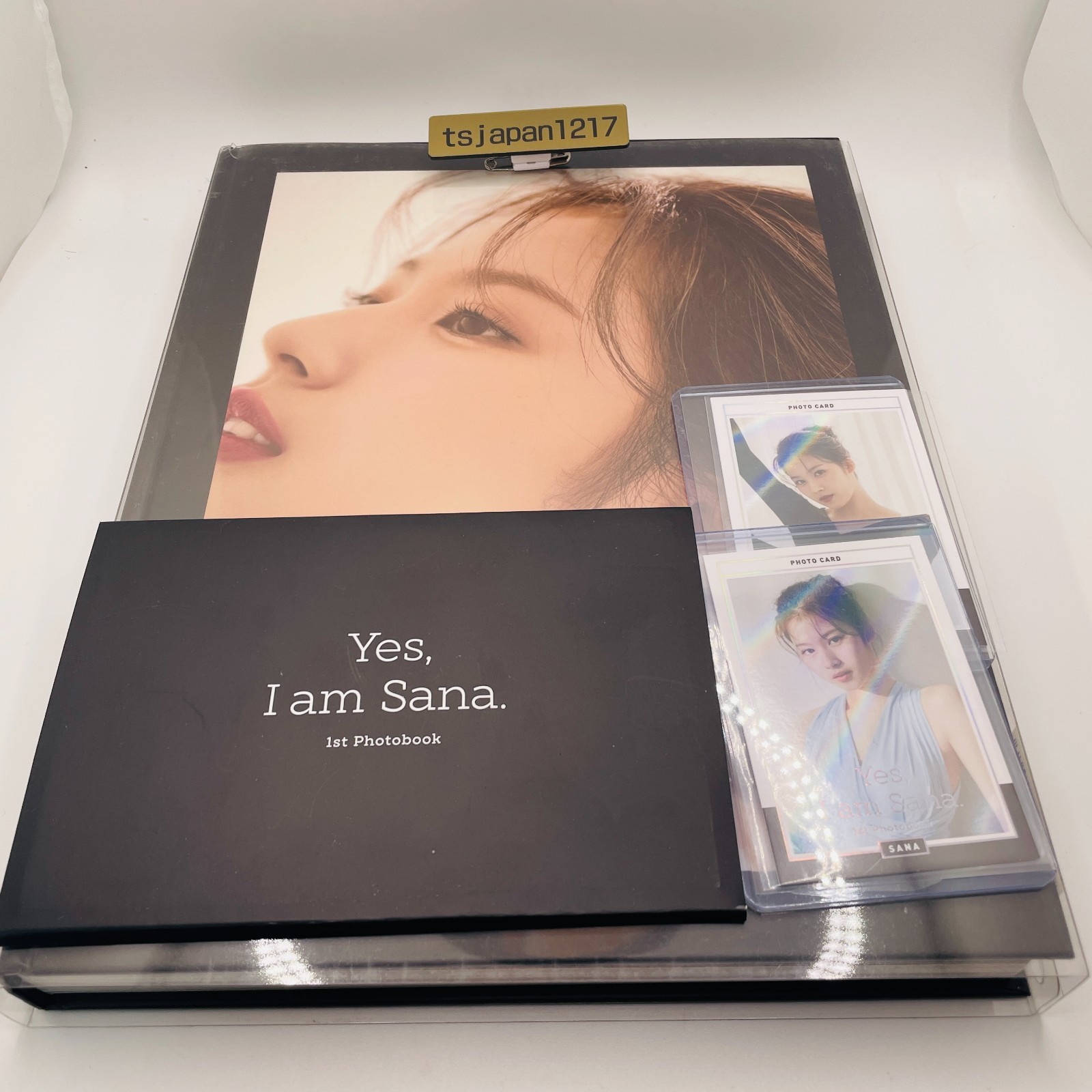 TWICE Sana Yes, I am Sana Black ver. 1st Photobook with Photocard Postcard Used