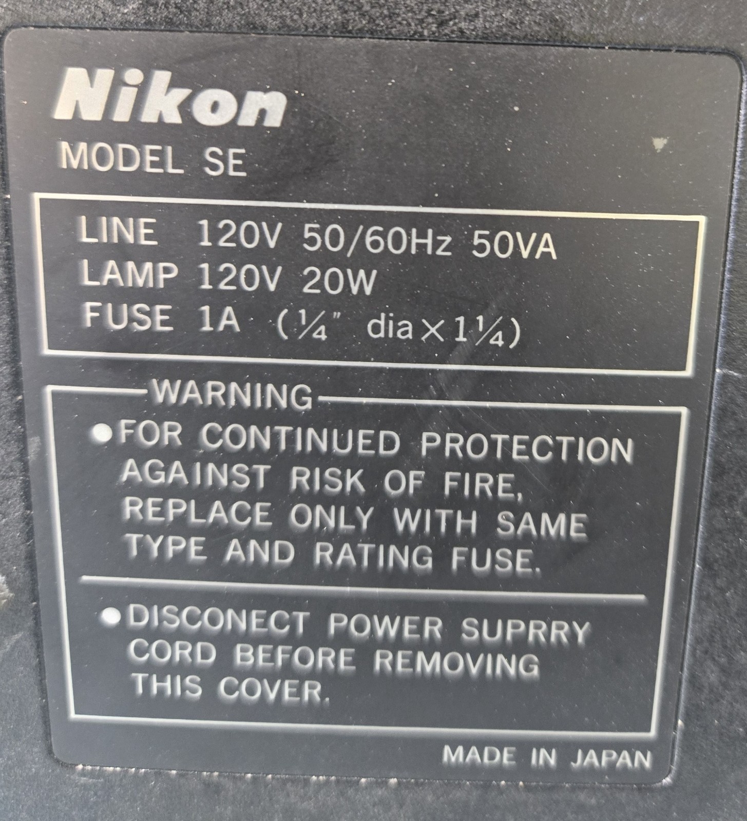 NIKON SE MONOCULAR HEAD W/ EYESPIECE