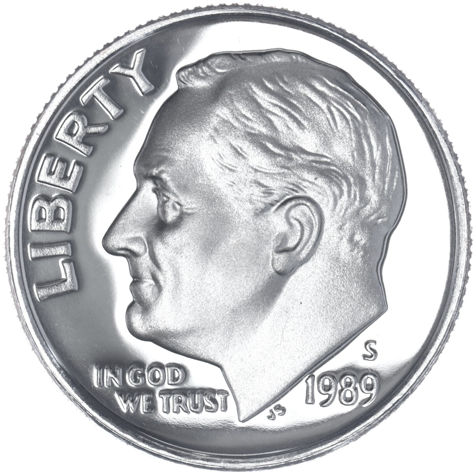 1989 S Roosevelt Dime Gem DCam Proof CN-Clad
