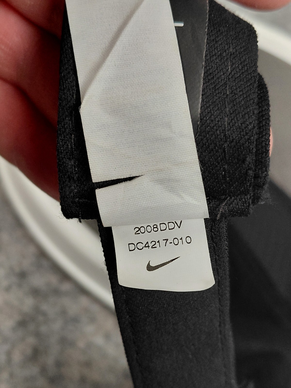 Nike Dry Fit Visor Black With Red/white Paw Strapback Hooknloop