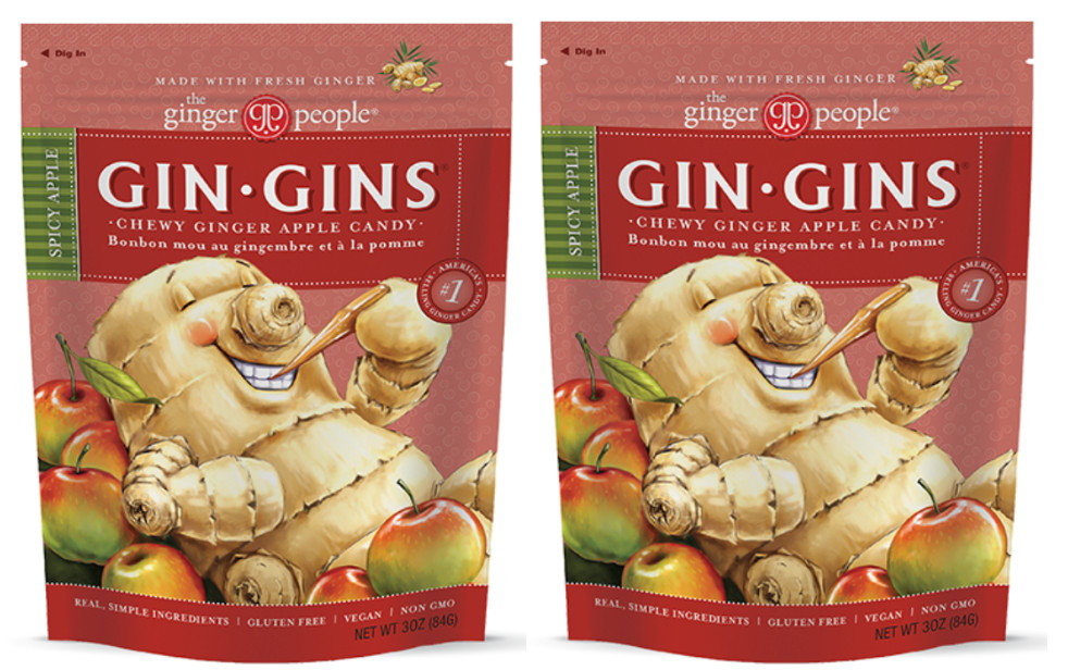 GINGER PEOPLE Gin Gins Apple Flavor 3 oz ( 2 Pack )