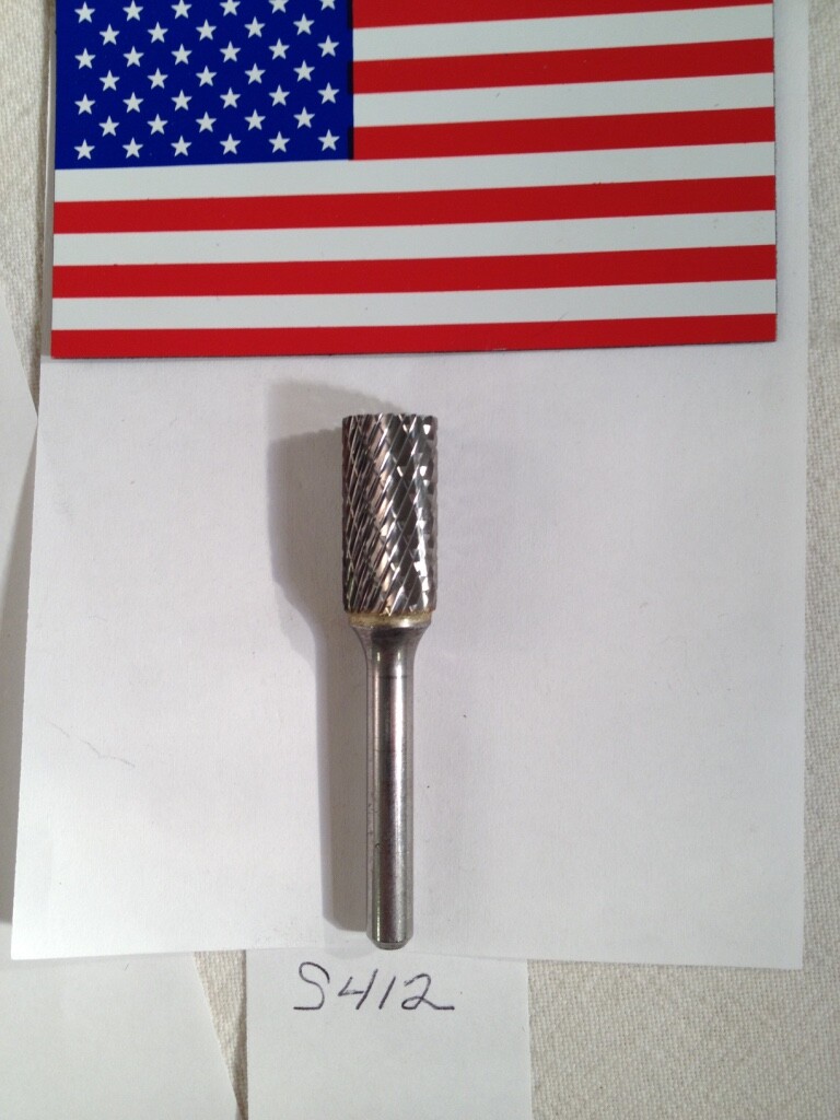 1 NEW FALCON / SGS 1/4" SHANK CARBIDE BURR. SB-5. DOUBLE CUT. END CUT (S412)