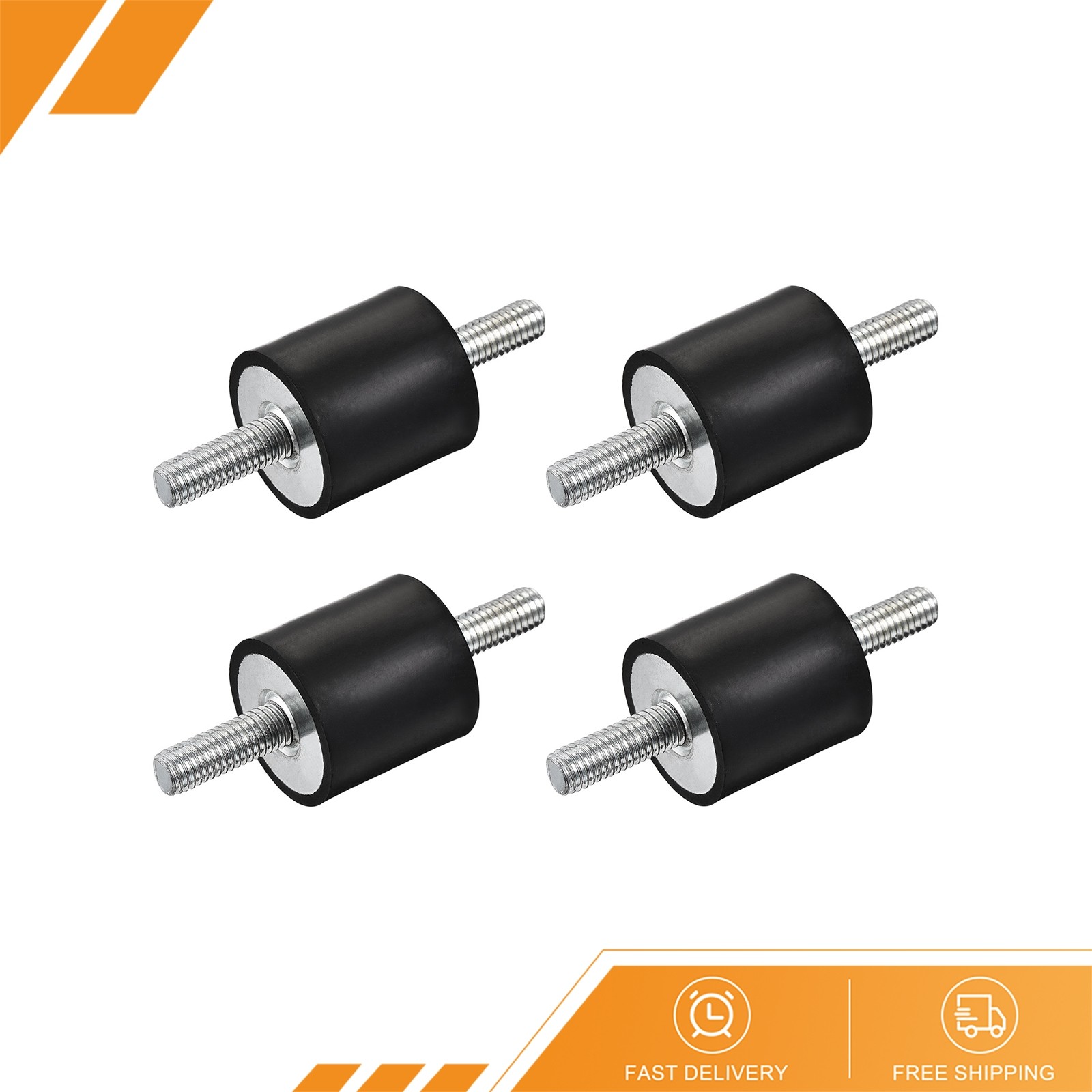 4pcs - M8 Rubber Mounts Male/Male Shock Absorber for Motor Generator 30mmx30mm