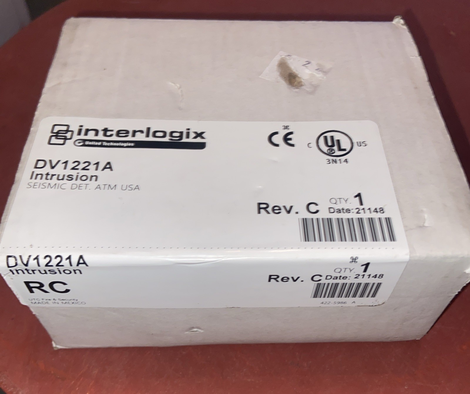 INTERLOGIX SECURITY DV1221A SEISMIC VIBRATION DETECTOR ALARM