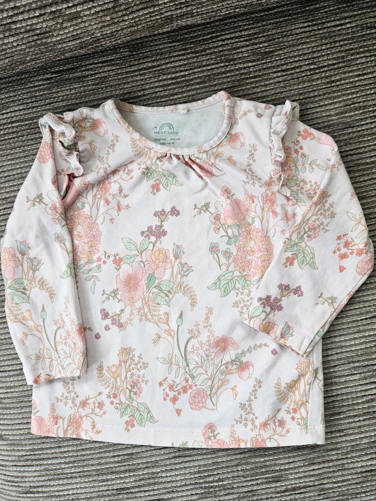 Next floral pink long sleeves top for baby  girl 9-12 months