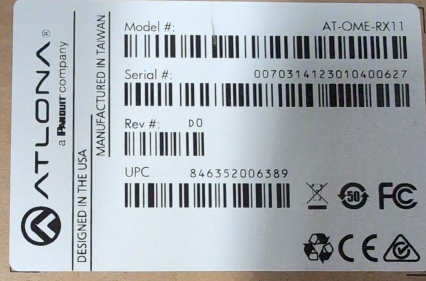 Atlona HDBaseT Receiver with Audio De-Embedding AT-OME-RX11