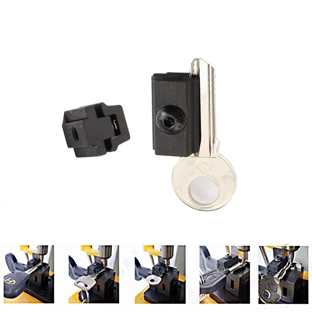 1Set Key Clamp Vertical Fixture Auxiliary Tooth Opening Locksmith Double-side