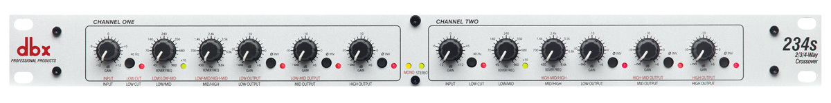 DBX 234S Professional Crossover Stereo 2 / 3 Way, Mono 4 Way
