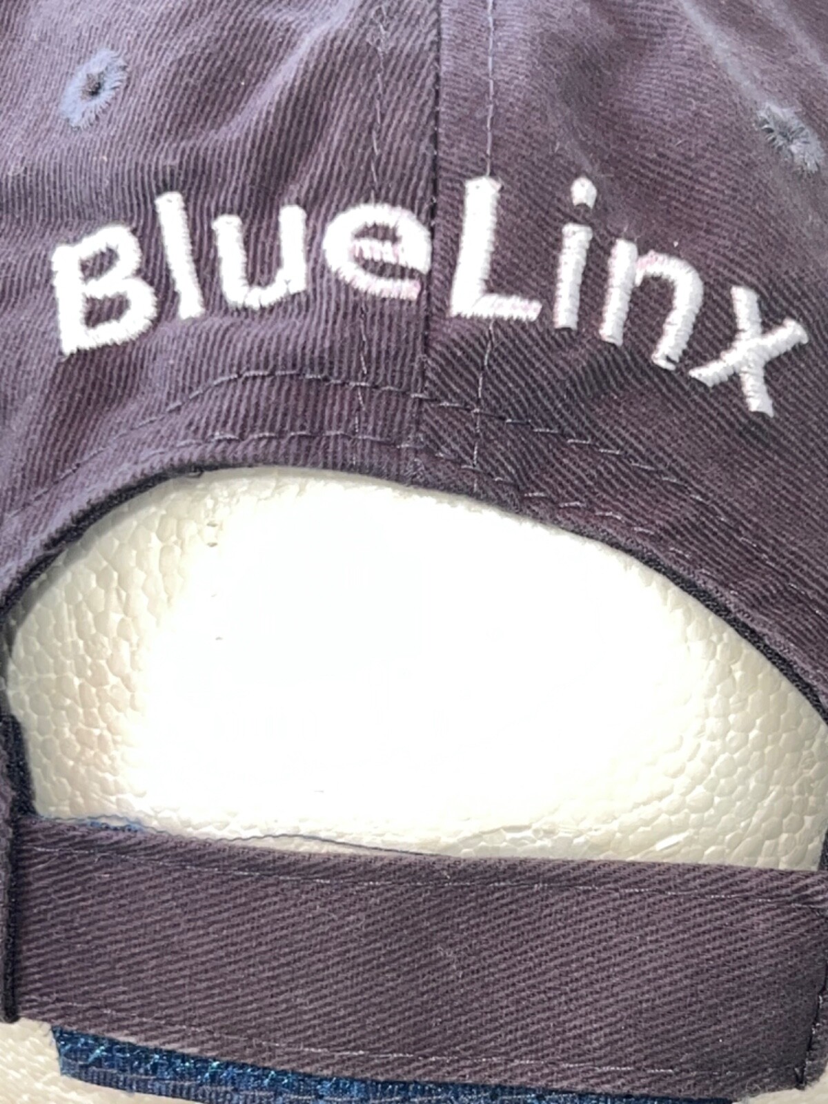 CB 3 Navy Blue Cotton CapAmerica Blue Linux on back Hat Cap Hook Loop VGC