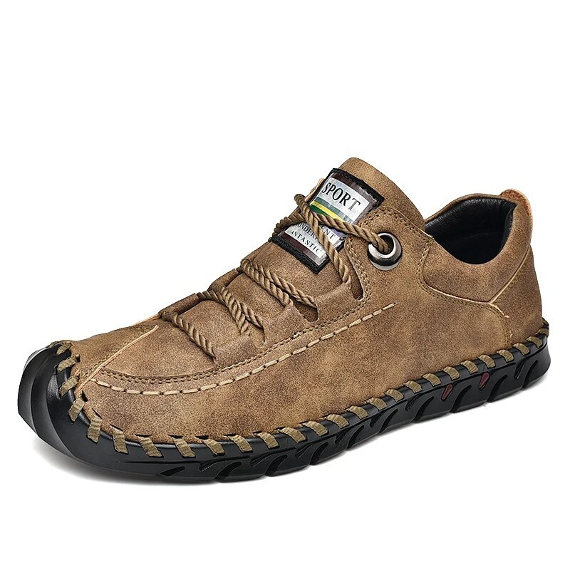 High Quality Leather Men's Casual Shoes Handmade Non-slip Flat Fashion Loafers