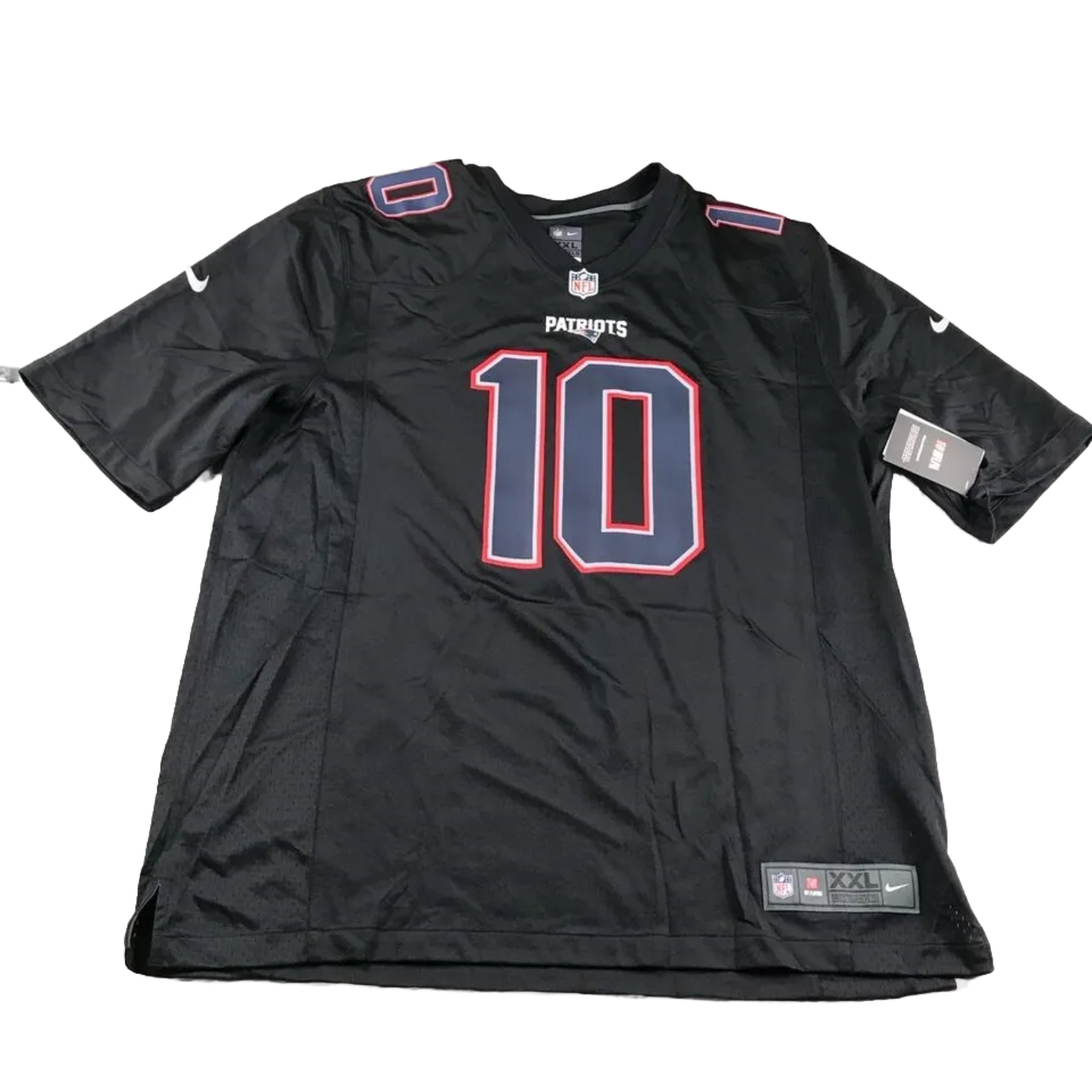Nike New England Patriots Jersey Mens XXL Black V Neck NFL Football Shirt NWT