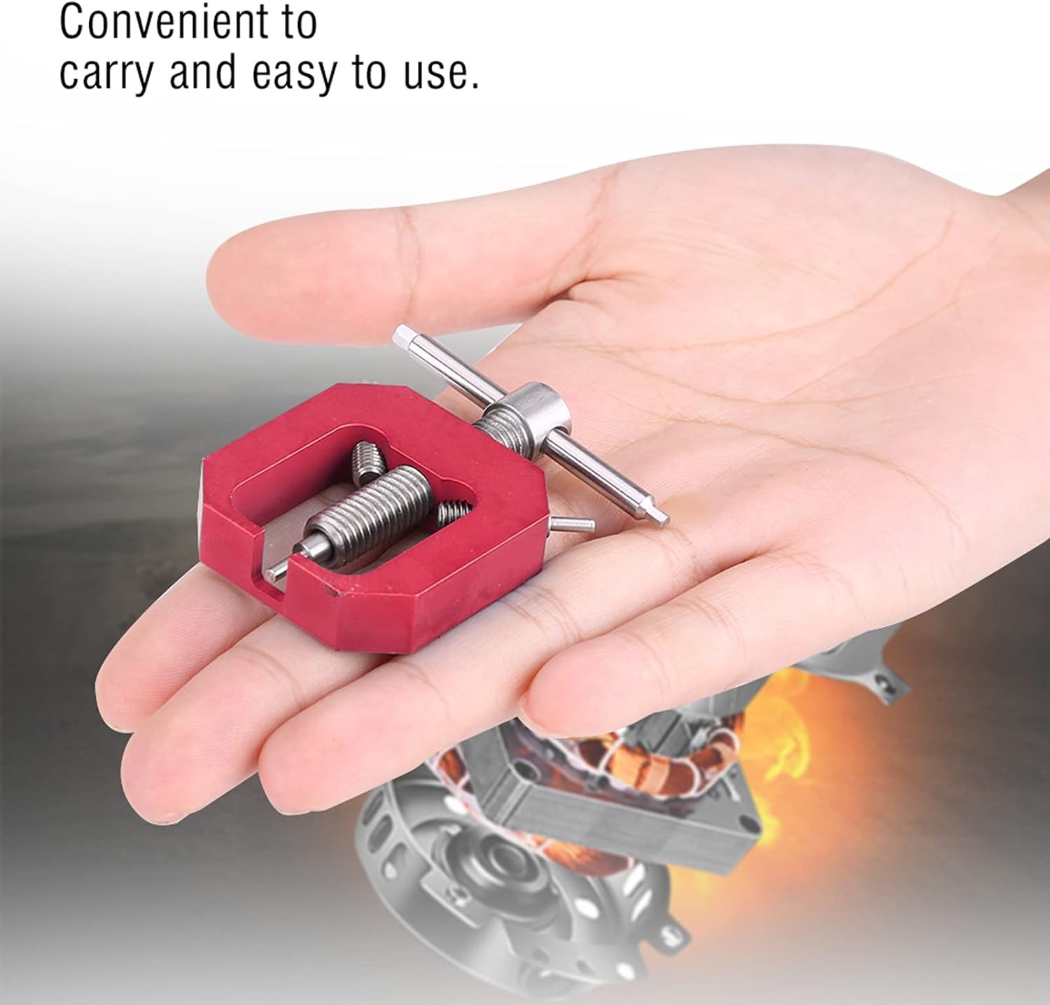 Mini Gear Pullers, RC Pinion Bearing Puller Stainless Steel Small Red