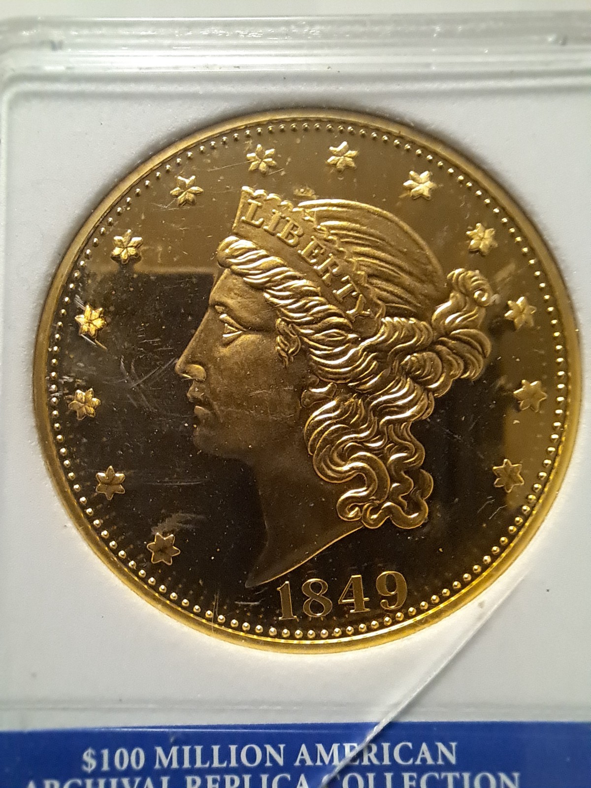 1849 Liberty Head Proof $20 Gold Double Eagle Copy | American Mint