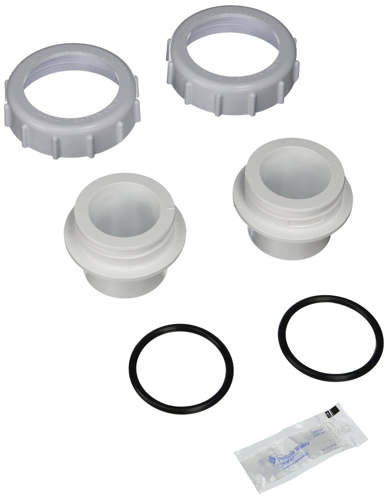 Pentair 271096 White Bulkhead Union Replacement Set Pool and Spa Filter
