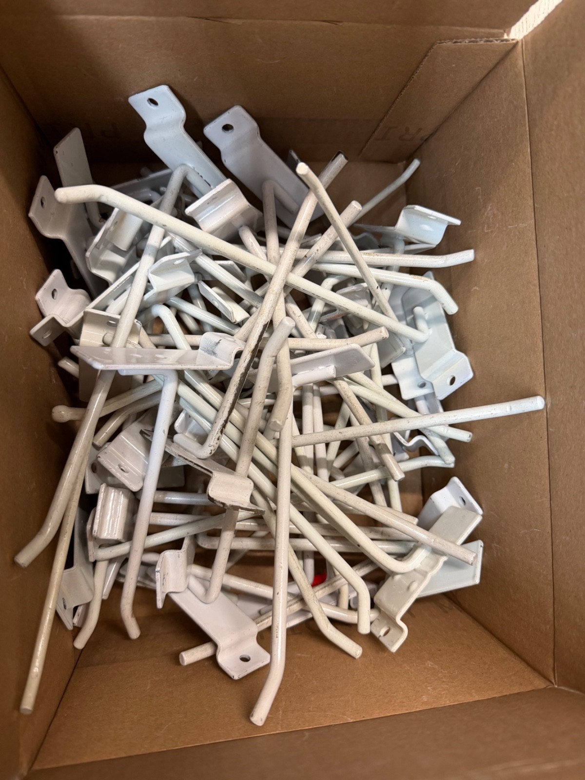 Slatwall Hooks: Lot of 53 - 6" & 8" White - Assorted