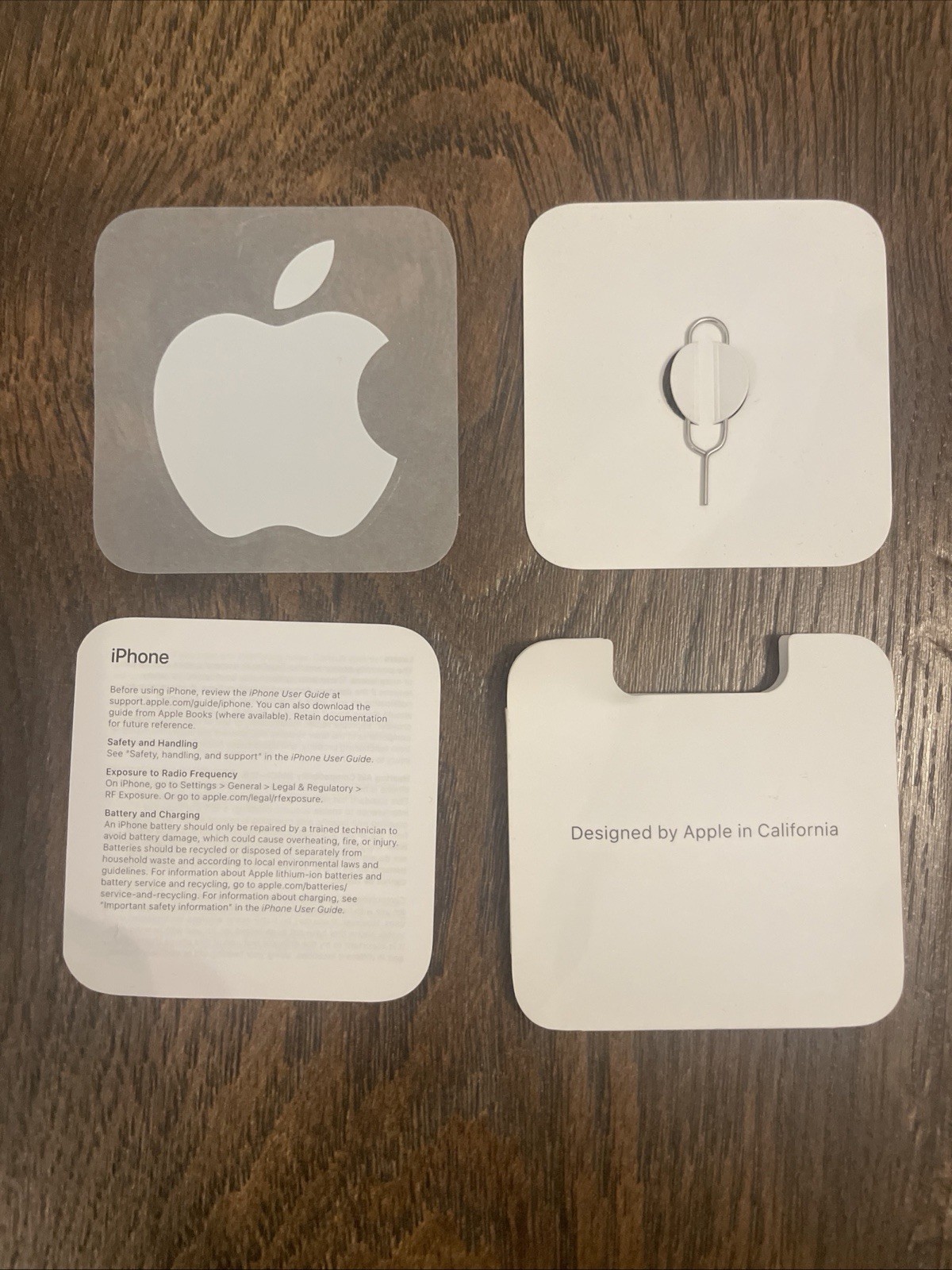 Apple SIM Ejector With Sticker And Documents