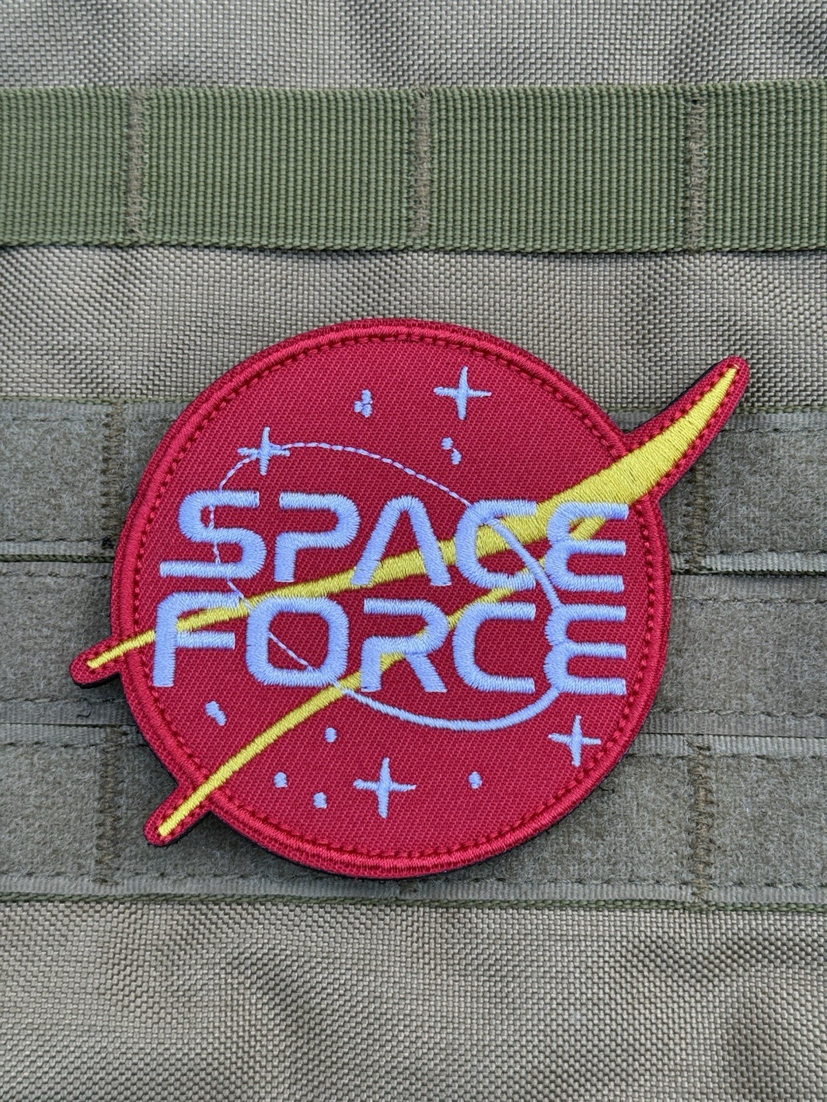 United States Space Force Patch  Hook Loop Red