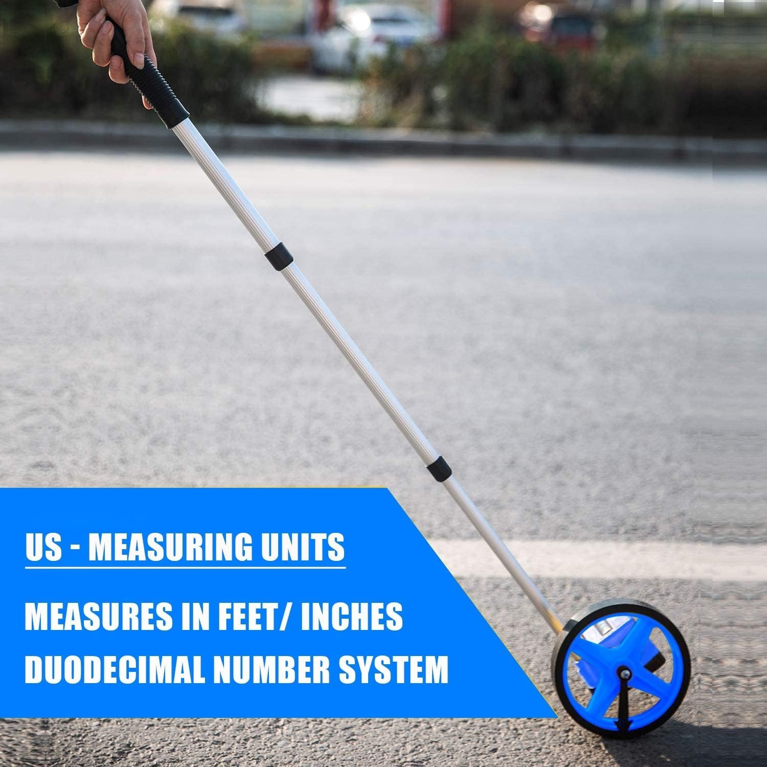 Measuring Wheel, Blue 6Inch Measure Wheel, Distance Measuring in Feet, Rollin...