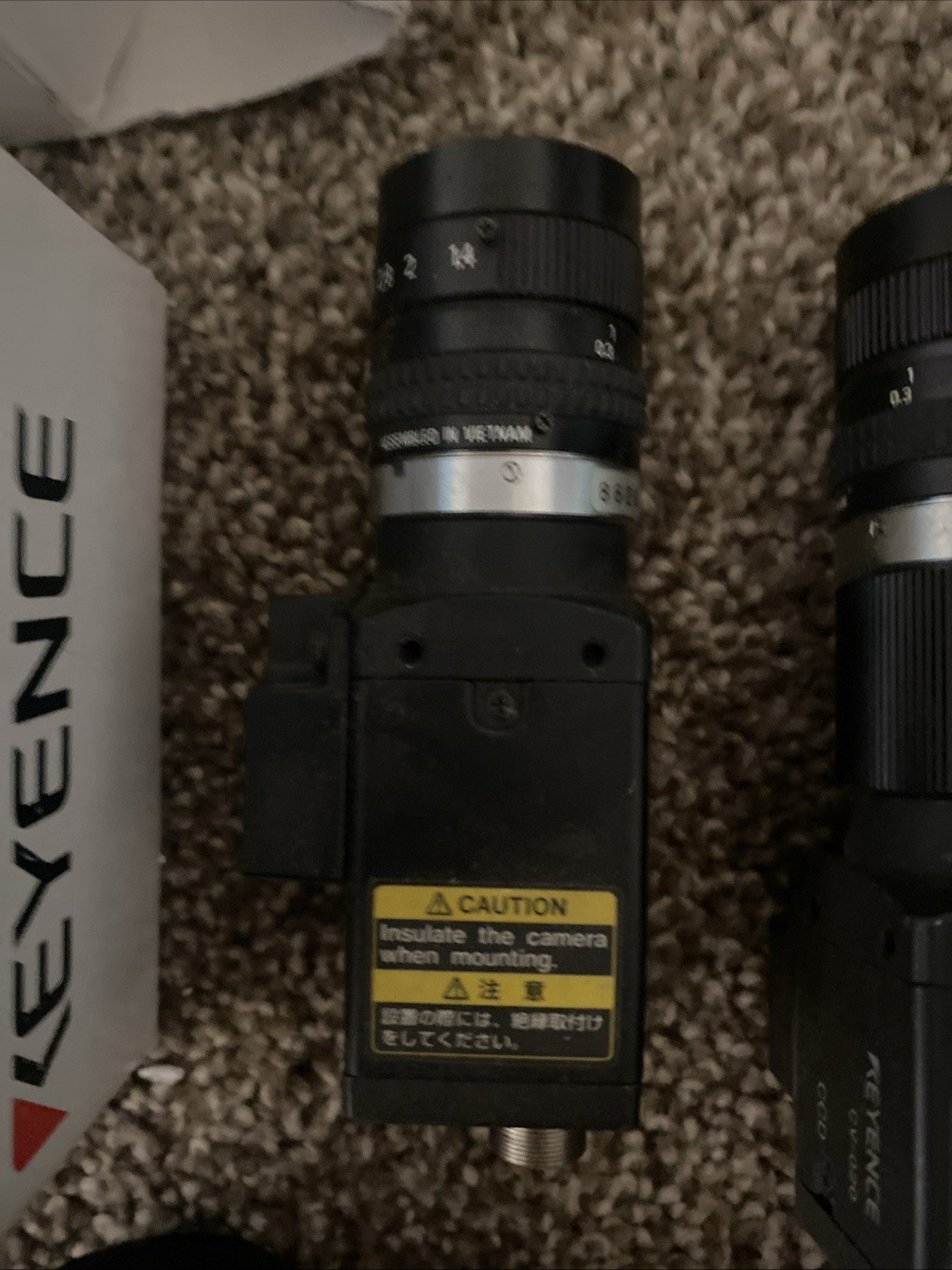 Keyence CV-2100 Controller, XG-035M Cameras, Lenses, KV-10R Module Vision System